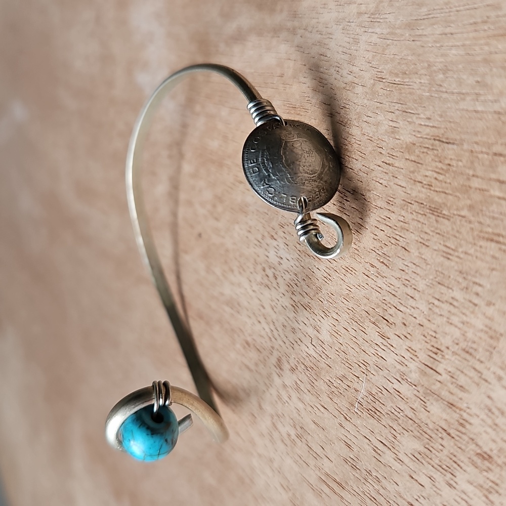 Costa Rica Coin Cuff Bracelet